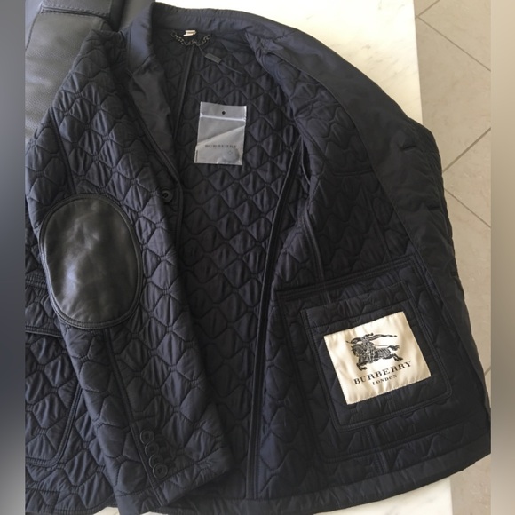 Burberry Sport Coat with Leather trims NWOT - Picture 3 of 12